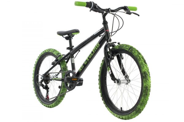 KS Cycling Kinderfahrrad 20'' Crusher schwarz-grün RH 28 cm