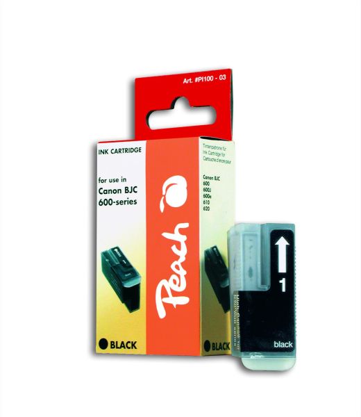 Peach Tintenpatrone schwarz kompatibel zu Canon, Xerox, Apple BJI-201 bk