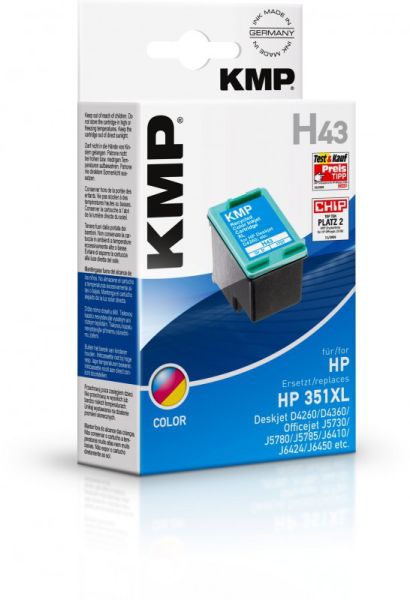 KMP H43 Tintenpatrone ersetzt HP 351XL (CB338EE)