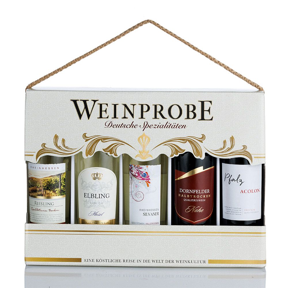 Weinprobe 5er Geschenkpackung - Weine aus Deutschland 5 x 250 ml Moselland Norma24 DE