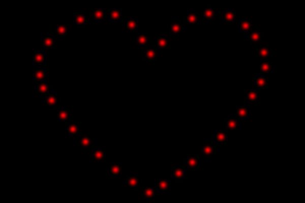 EASYBOX Lichterbild großes Herz rot