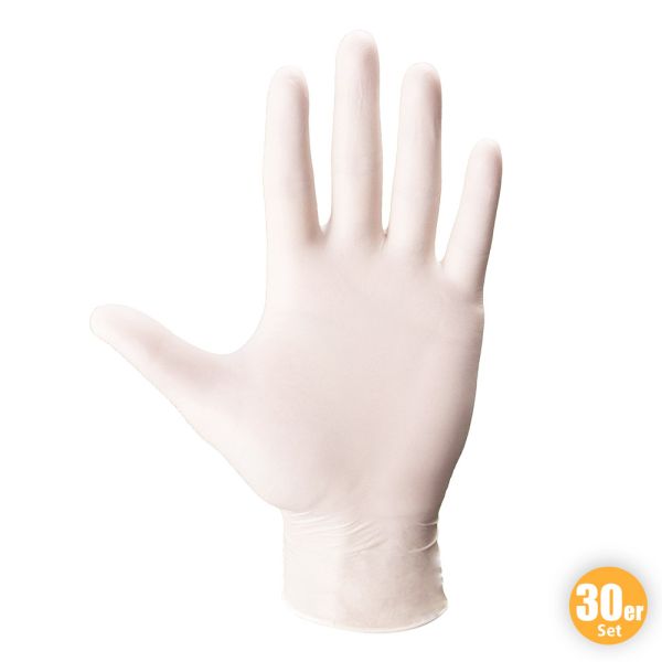 Multitec Nitril-Handschuhe, Größe M - Weiß, 30er-Pack