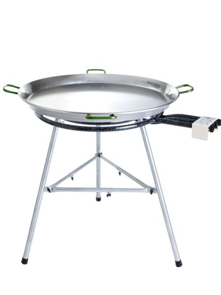 Paella World Gastro-Catering-Grill Comfort Line-Set 6, Pfanne 90cm, 3-Ring-Brenner 60cm, 27,4 kW, Dr