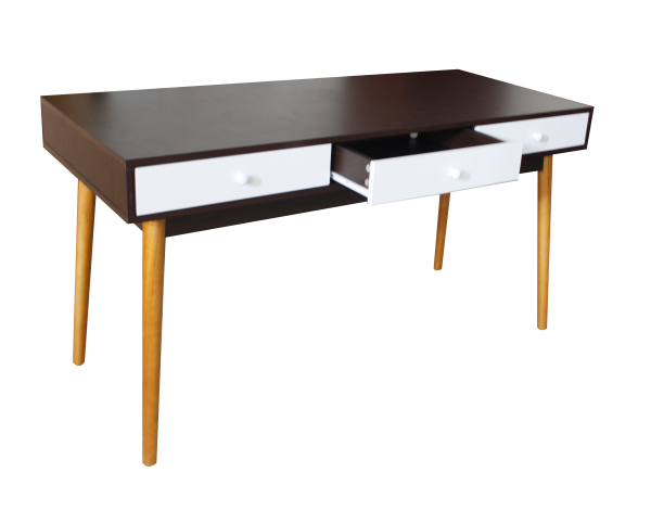 BECO Schreibtisch, Braun / Weiß