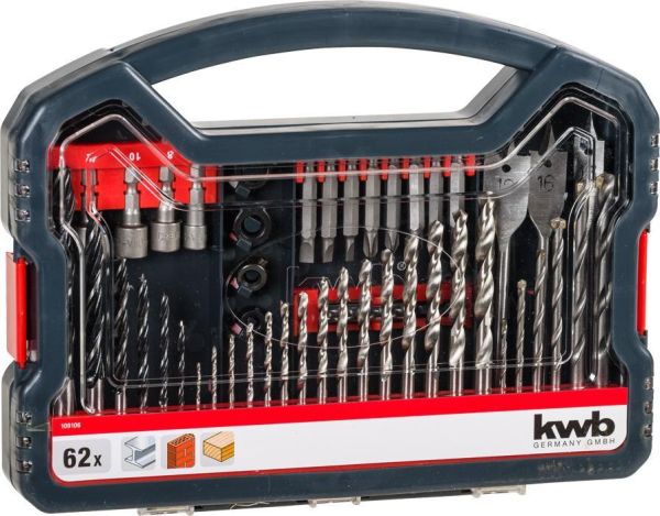 kwb Power-Box 62-tlg. Bohrer- und Bitset