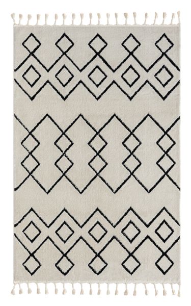Teppich Moroccan Heaven, 140 cm x 200 cm, Farbe weiß, rechteckig, Florhöhe 19mm