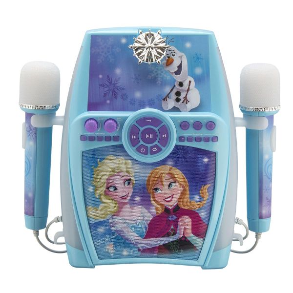Disney Frozen Karaoke Anlage f. Kinder mit 2 Mikrofonen Karaokemaschine FR-615 blau