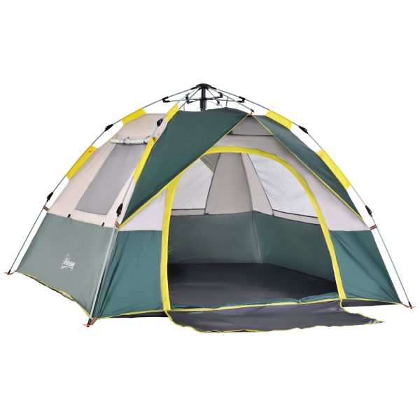 Outsunny Zelt für 3 Personen Campingzelt mit Heringen Kuppelzelt Polyester