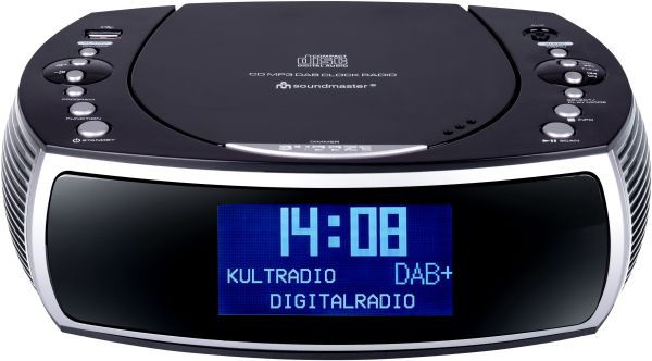 Soundmaster DAB+/UKW Digitaluhrenradio mit CD/MP3