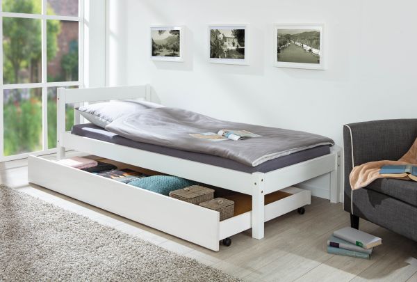 Inter Link Bett Vilmar 90 x 200 cm Weiss lackiert