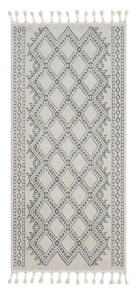 Teppich Moroccan Calm, 100 cm x 200 cm, Farbe weiß, rechteckig, Florhöhe 19mm