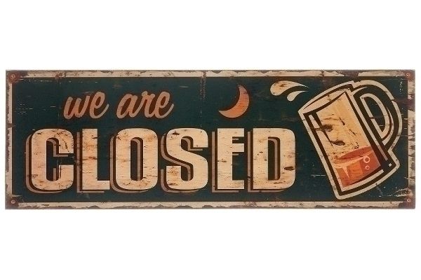 MyFlair Holzschild "We are closed I"