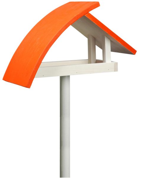 Luxus-Vogelhaus "New Wave" mit Ständer, weiß-orange 31012e