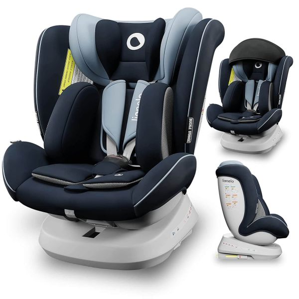 Lionelo Bastiaan One Blau Auto Kindersitz mit Isofix Baby Autositz
