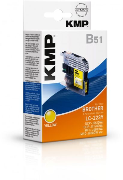 KMP B51 Tintenpatrone ersetzt Brother LC223Y
