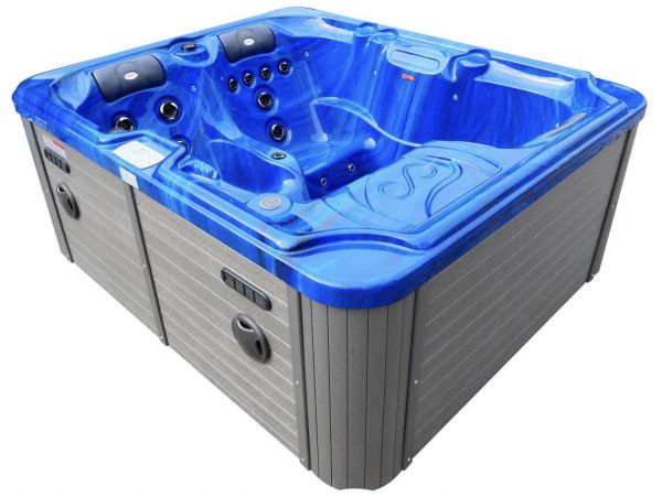 Sanotechnik Outdoorwhirlpool OASIS Blau ohne Abdeckung und Stiege - 208 x 175 x 90cm