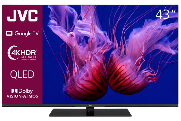JVC LT-43VGQ8255 43 Zoll Google TV QLED Fernseher (4K UHD Smart TV, HDR Dolby Vision, Dolby Atmos)