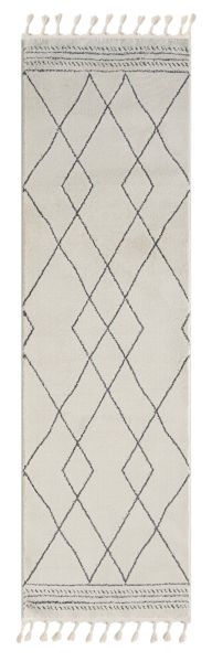 Teppich Moroccan Love, 80 cm x 250 cm, Farbe weiß, rechteckig, Florhöhe 19mm