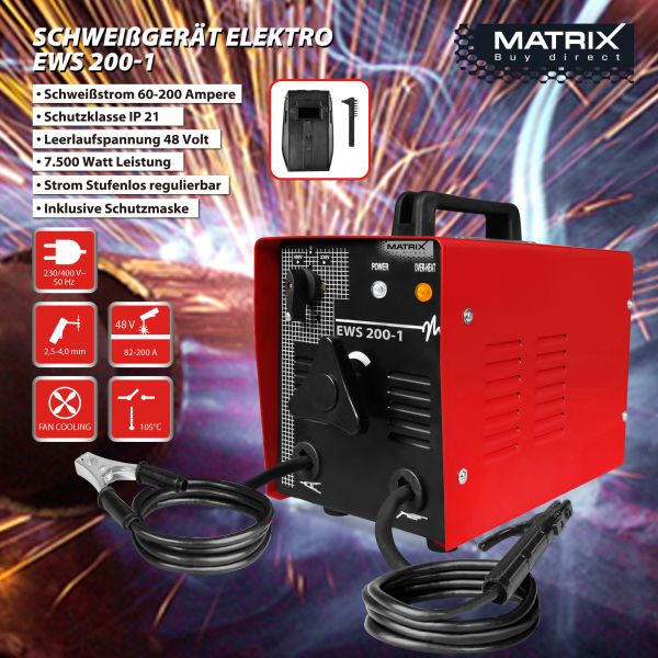 Matrix Schweißgerät Elektro EWS 200-1