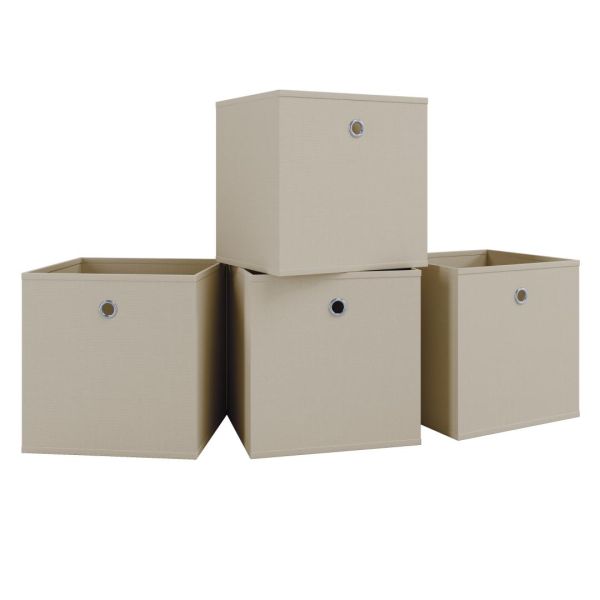 VCM 4er-Set Faltbox Klappbox "Boxas" - ohne Deckel Orange