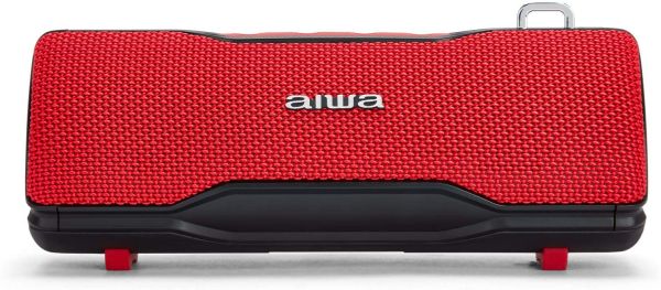 Aiwa BST-500RD Rot Bluetooth Lautsprecher Boombox TWS, IP67, 12W, Hyperbass, Freisprechfunktion
