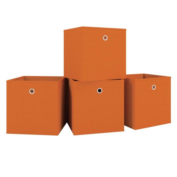 VCM 4er-Set Faltbox Klappbox "Boxas" - ohne Deckel Blau