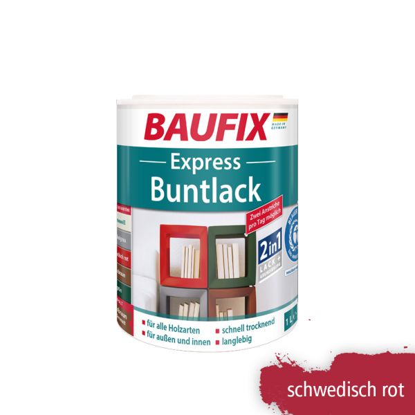 BAUFIX Express Buntlack 2 in 1, Schwedisch Rot