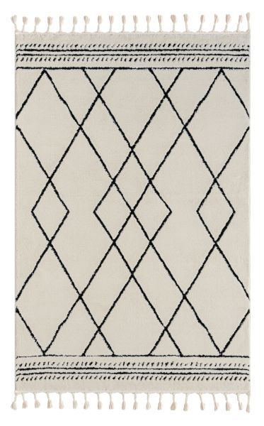 Teppich Moroccan Comfort, 140 cm x 200 cm, Farbe weiß, rechteckig, Florhöhe 19mm