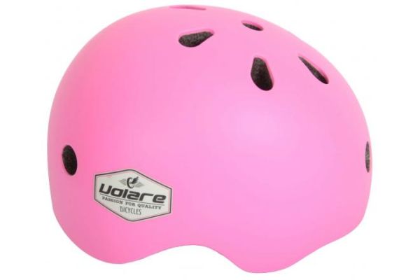 Volare Kinder-Fahrradhelm Rosa - Verstellbarer Helm, TÜV/GS geprüft, Kopfumfang 45-51 cm