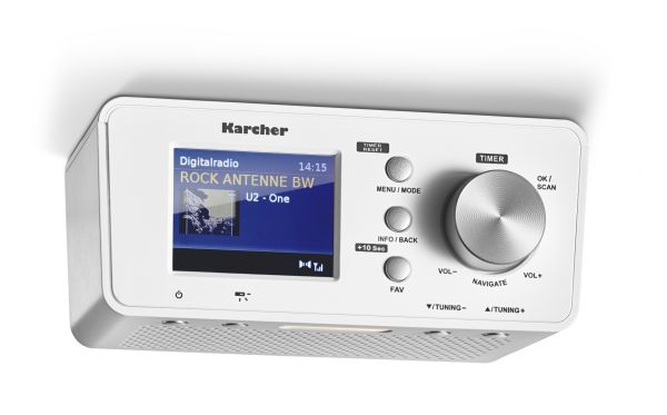 Karcher RA 2035D Unterbauradio mit DAB+ / UKW-Radio (je 20 Senderspeicher) & Bluetooth