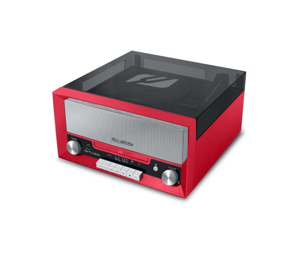 Muse Micro-Anlage mit Plattenspieler und Bluetooth rot