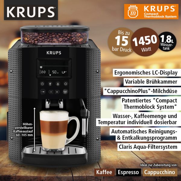 Krups Espresso-Kaffee-Vollautomat EA815B
