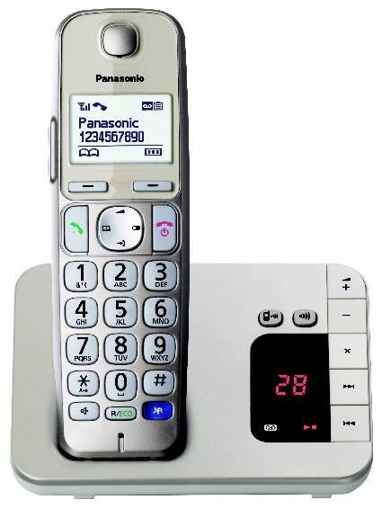 Panasonic Großtastentelefon KX-TGE220GN + AB