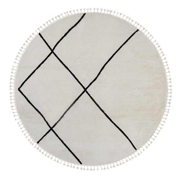 Teppich Moroccan Hideaway, 240 cm x 240 cm, Farbe weiß, rechteckig, Florhöhe 19mm