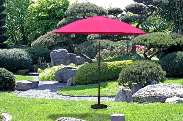 Garden Pleasure Sonnenschirm mit 24 Streben pink, rot