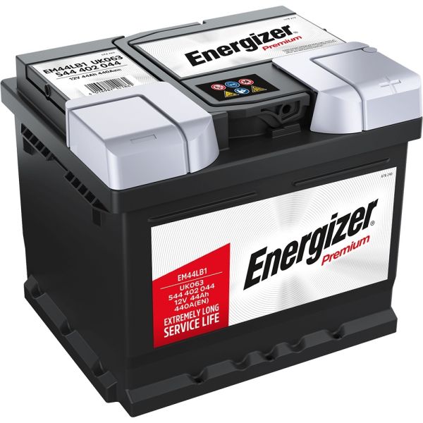 Energizer Premium 544402044I172 Autobatterien, EM44-LB1, 12 V 44 Ah 440 A