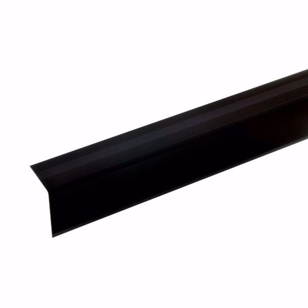 Alu Treppenwinkel-Profil 170cm 42x30mm bronze dunkel gebohrt