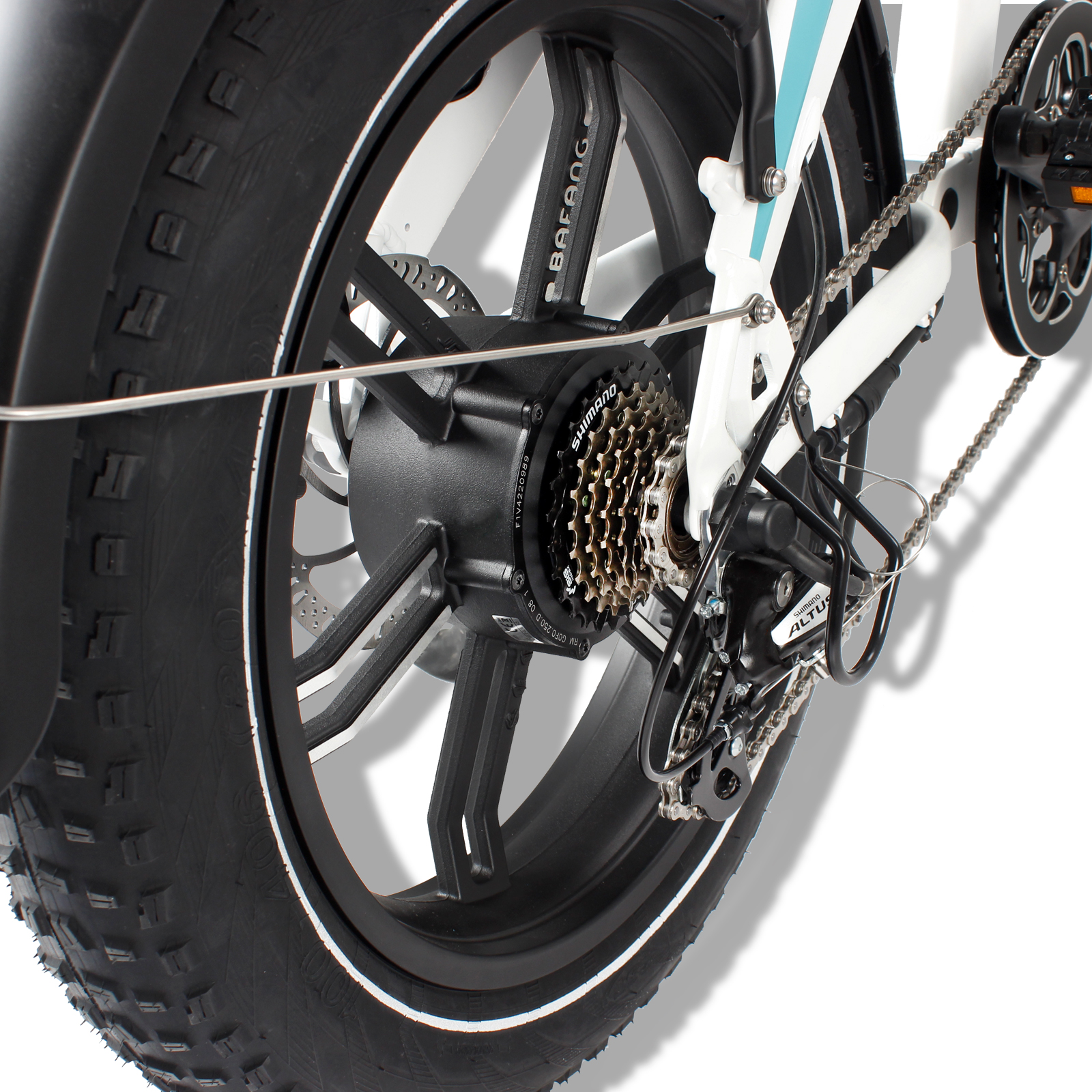 JOBOBIKE E-Bike Eddy-S Kettenschaltung vollgefedert Shimano 250W Elektrofahrrad Norma24 faltbar 7 20 Acera Fat-Reifen Gang | Heckmotor Zoll