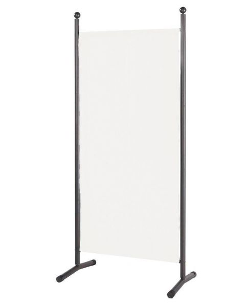 Grasekamp Stellwand 85 x 180 cm - Weiß - Paravent Raumteiler Trennwand Sichtschutz