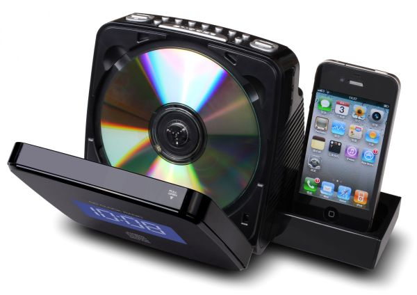 Soundmaster CD-Stereo Uhrenradio mit iPod/iPhone Docking