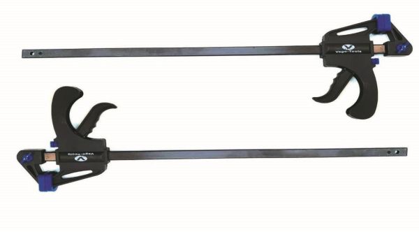 Vago-Tools 2x Schnellspannzwinge 100 mm Einhandzwinge Klemmzwinge Schraubzwingen