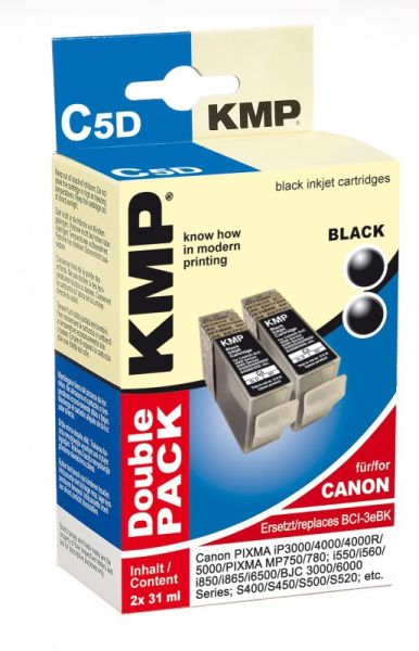 KMP C5D Tintenpatrone ersetzt Canon BCI3EBK (4479A002)