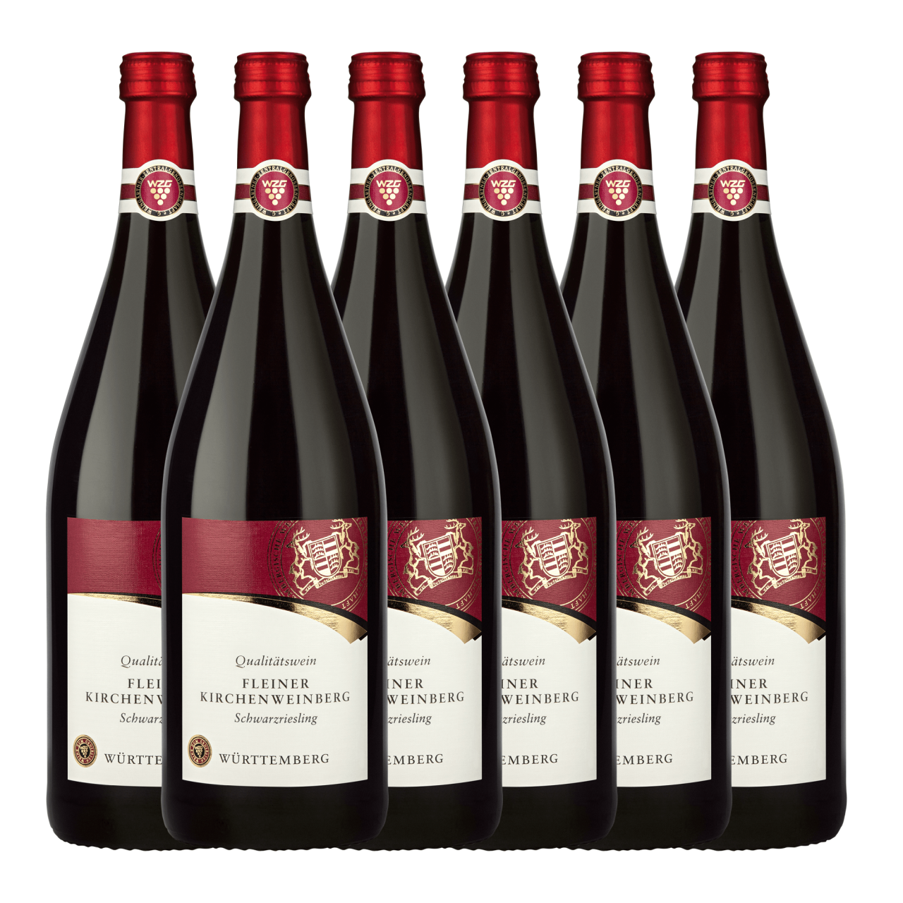 Fleiner Kirchenweinberg Schwarzriesling Qualitätswein lieblich 1,0L 6er Karton Württembergische WZG Norma24 DE