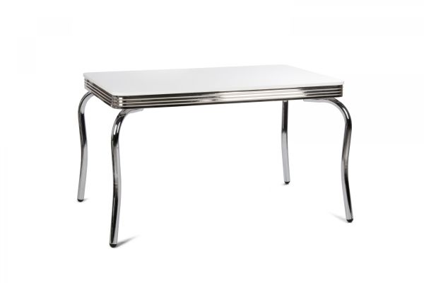 Finori Elvis-1 Tisch 120x80  weiß/verchromt
