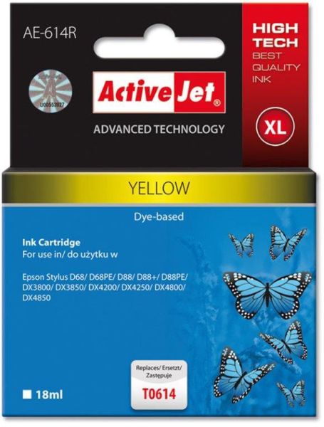 TIN ACTIVEJET AE-614R Refill für Epson T0614 yellow