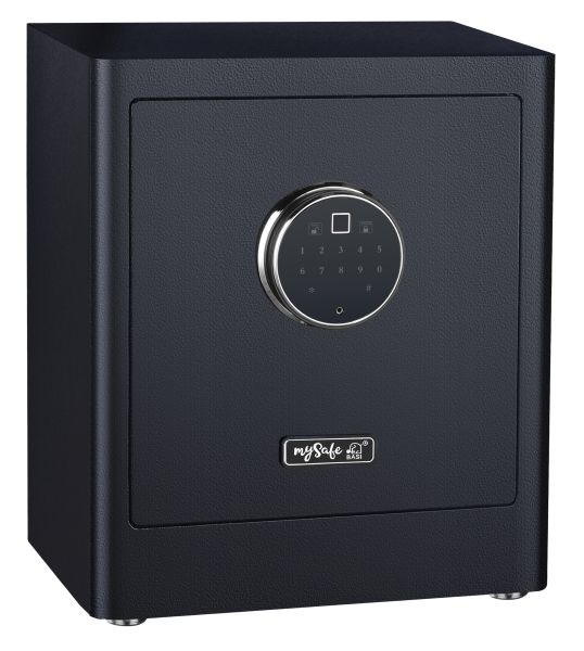 BASI - Elektronik-Möbel-Tresor - mySafe Premium 350 - Code/Fingerprint - Schwarz