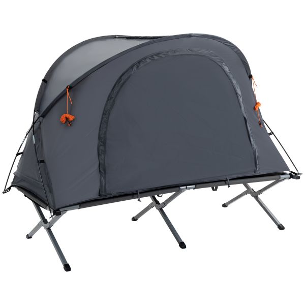 Campingbett mit Zelt erhöhtes Feldbett für 1 Person Kuppelzelt mit Luftmatratze inkl. Tragetasche Gr