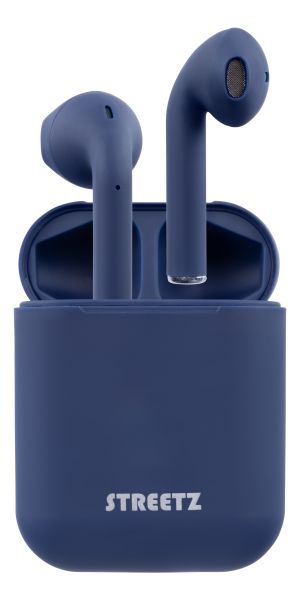 STREETZ TWS-0009 Bluetooth In-Ear Kopfhörer mit Ladeschale, dunkelblau