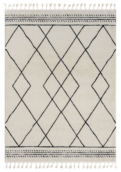 Teppich Moroccan Comfort, 190 cm x 240 cm, Farbe weiß, rechteckig, Florhöhe 19mm