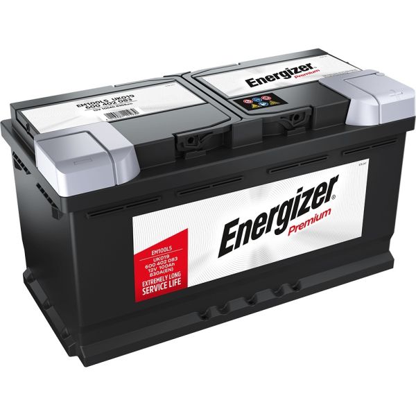Energizer Premium 600402083I172 Autobatterien, EM100-L5, 12 V 100 Ah 830 A